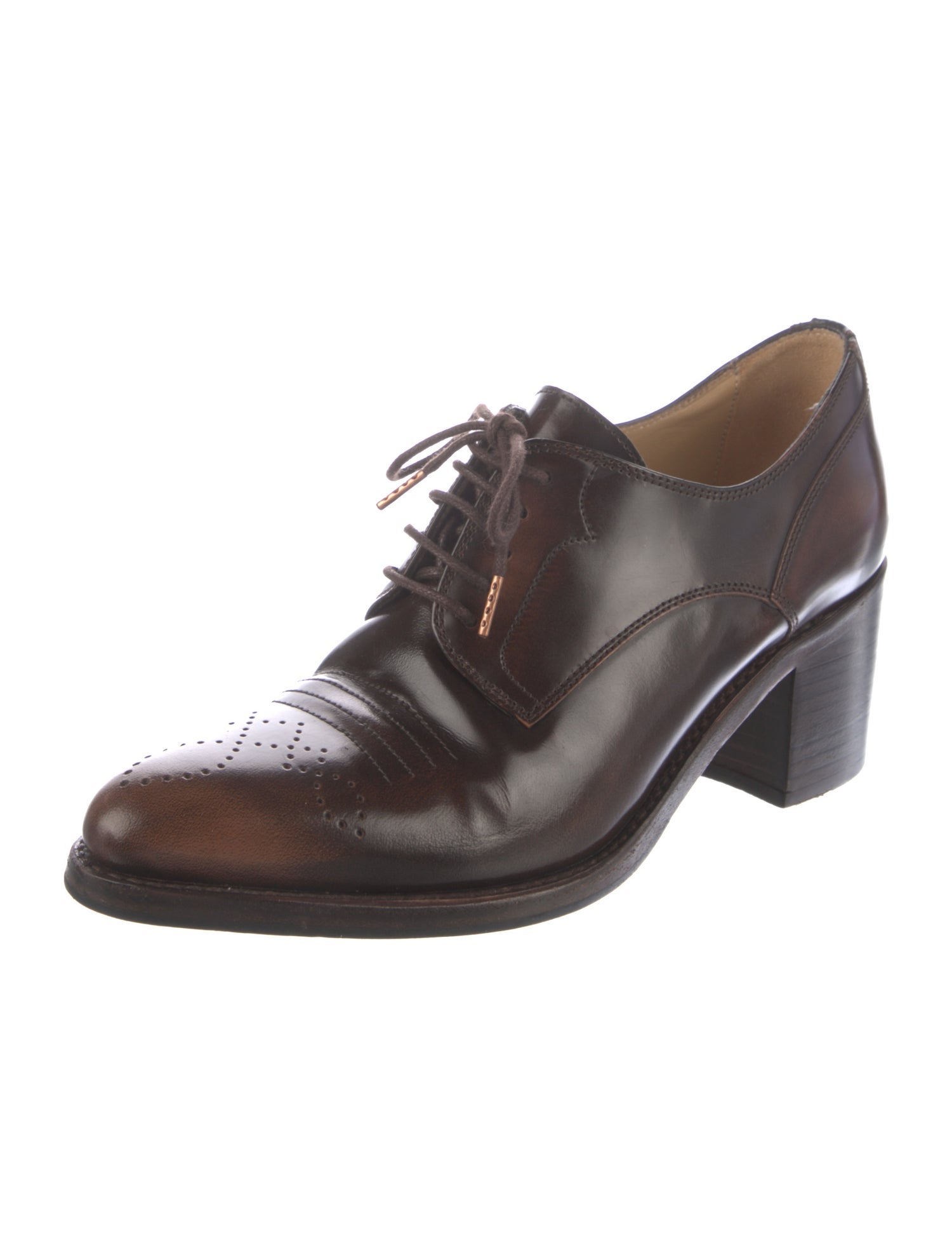 The Office of Angela Scott Leather Lasercut Accents Oxfords
